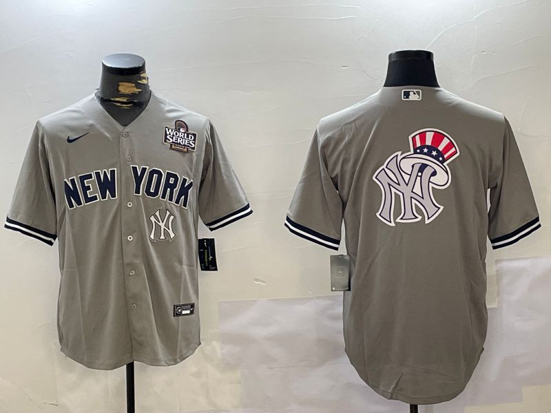 Men New York Yankees Blank Grey Game 2024 Nike MLB Jersey style 102711